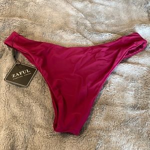 Burgundy/ Maroon Cheeky bikini bottoms